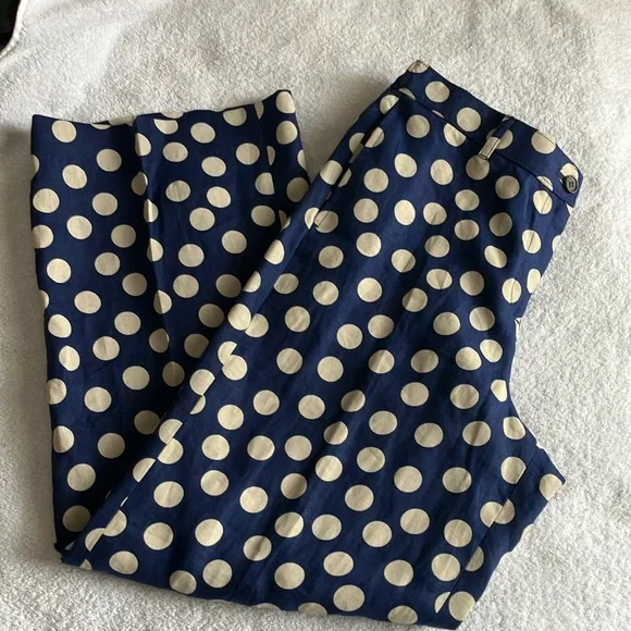 J. Crew Harbor pant in dot linen - Picture 9 of 9